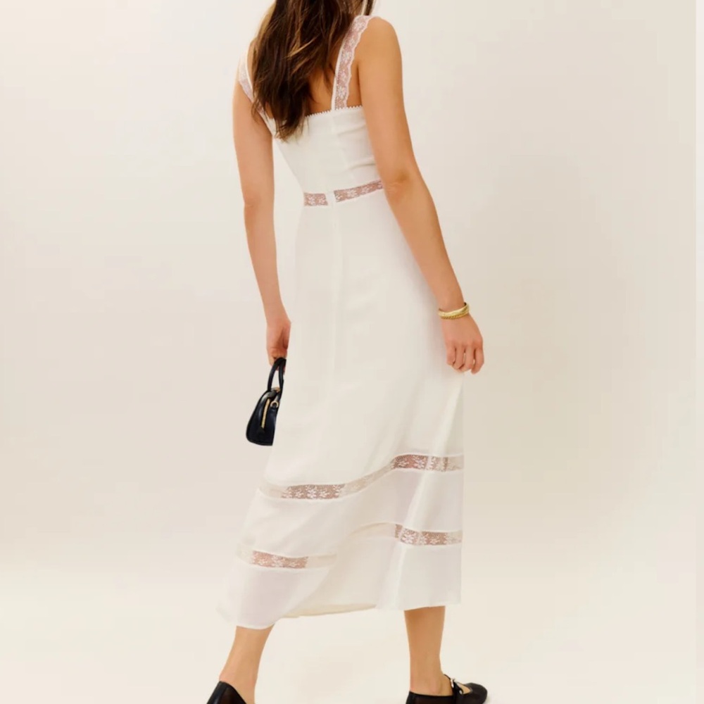 Reformation Wynton Dress Ivory - Picture 4 of 7